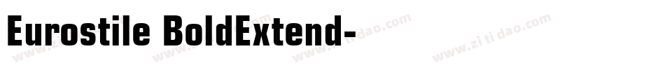 Eurostile BoldExtend字体转换